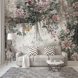 custom-mural-wallpaper-papier-peint-papel-de-parede-wall-decor-ideas-for-bedroom-living-room-dining-room-wallcovering-Nordic-modern-fresh-watercolor-vine-flower-background-wall