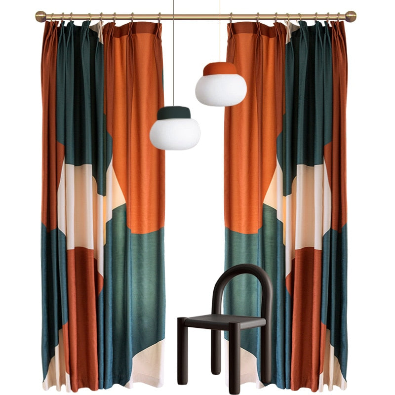 luxury-window-curtain-living-room-thick-chenille-semi-blackout-curtains-for-bedroom-nordic-blinds-geometric-printing-drapes-scandinavian-curtains