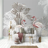 custom-3d-wallpaper-mural-nordic-hand-painted-tropical-plants-flamingo-palm-tree-background-wall-papier-peint