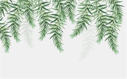 custom-wallpaper-mural-wall-covering-wall-decor-wall-decal-wall-sticker-nursery-decor-kids-room-children's-room-daycare-kindergarten-ideas-nordic-tropical-plant-leaves-papier-peint