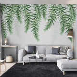 custom-wallpaper-mural-wall-covering-wall-decor-wall-decal-wall-sticker-nursery-decor-kids-room-children's-room-daycare-kindergarten-ideas-nordic-tropical-plant-leaves-papier-peint