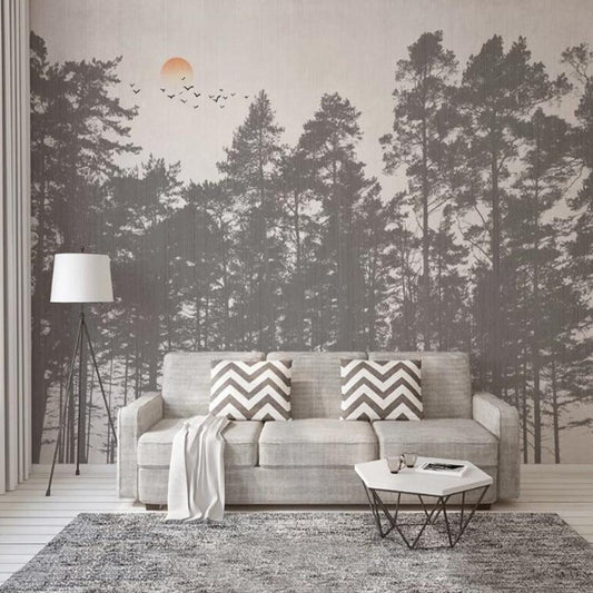 custom-large-wallpaper-mural-retro-nostalgic-black-and-white-forest-mood-painting-tv-background-wall-paper-papier-peint