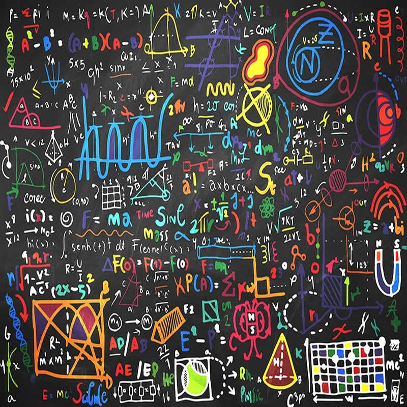 custom-mural-wallpaper-papier-peint-papel-de-parede-wall-decor-ideas-for-wallcovering-Colored-Chalk-Math-Formula-Blackboard-Restaurant-Cafe-Kids-Bedroom