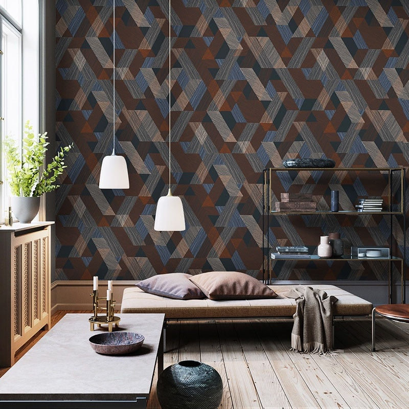 Living Room Wallpaper TV Background 3D Non Woven Fabric Designer Wall Art