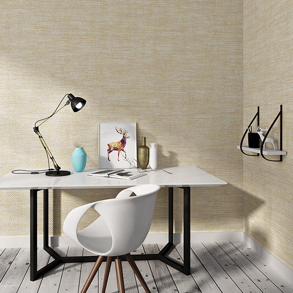 Modern-Minimalist-Wallpaper-Straw-linen-textured-wallcovering