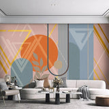 custom-mural-wallpaper-papier-peint-papel-de-parede-wall-decor-ideas-for-bedroom-living-room-dining-room-wallcovering-Minimalist-Abstract-Geometric-Leaves