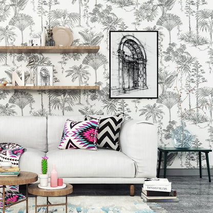 nordic-wallpaper-black-grey-tropical-rain-forest-bedroom-living-room-restaurant-background-tv-palm-leaf-non-woven-wallpaper-papier-peint