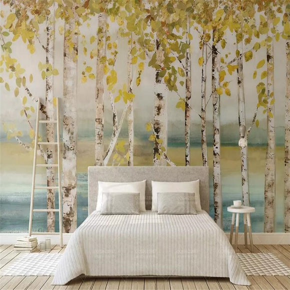 custom-mural-wallpaper-3d-living-room-bedroom-home-decor-wall-painting-papel-de-parede-papier-peint-nordic-style-birch-wood-oil-painting-tv-background-wall-painting-decorative-painting