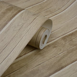 Striped Wood Grain Wallpaper-Pale (5.3 ㎡)