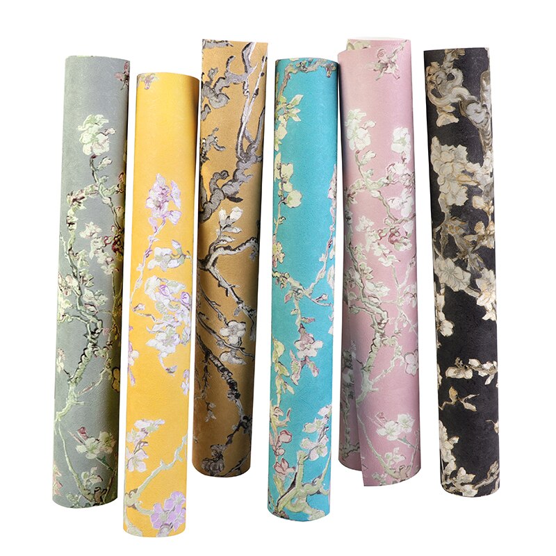 pastoral-apricot-flower-blue-oil-painting-wallpaper-modern-chinese-style-bedroom-living-room-wall-decor-pvc-waterproof-wallpaper-papier-peint