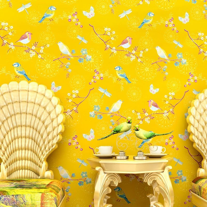 pastoral-flowers-and-birds-non-woven-wallpaper-floral-for-bedroom-living-room-tv-background-home-decor-wall-covering-roll-yellow-papier-peint
