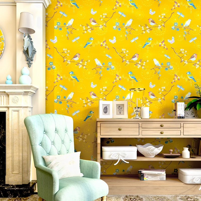 pastoral-flowers-and-birds-non-woven-wallpaper-floral-for-bedroom-living-room-tv-background-home-decor-wall-covering-roll-yellow-papier-peint