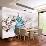 custom-mural-wallpaper-papier-peint-papel-de-parede-wall-decor-ideas-for-bedroom-living-room-dining-room-wallcovering-European-Style-Blue-Peacock