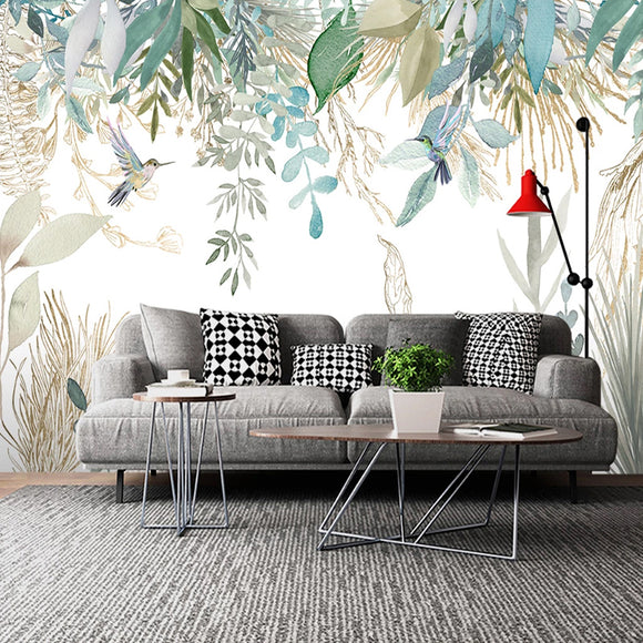 photo-wallpaper-modern-hand-painted-tropical-plant-leaves-flowers-and-birds-murals-living-room-bedroom-waterproof-wall-painting-papier-peint