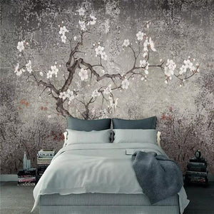 plum-flower-hand-painted-flowers-and-birds-professional-production-murals-wholesale-wallpaper-mural-poster-photo-wall-chinoiserie-papier-peint