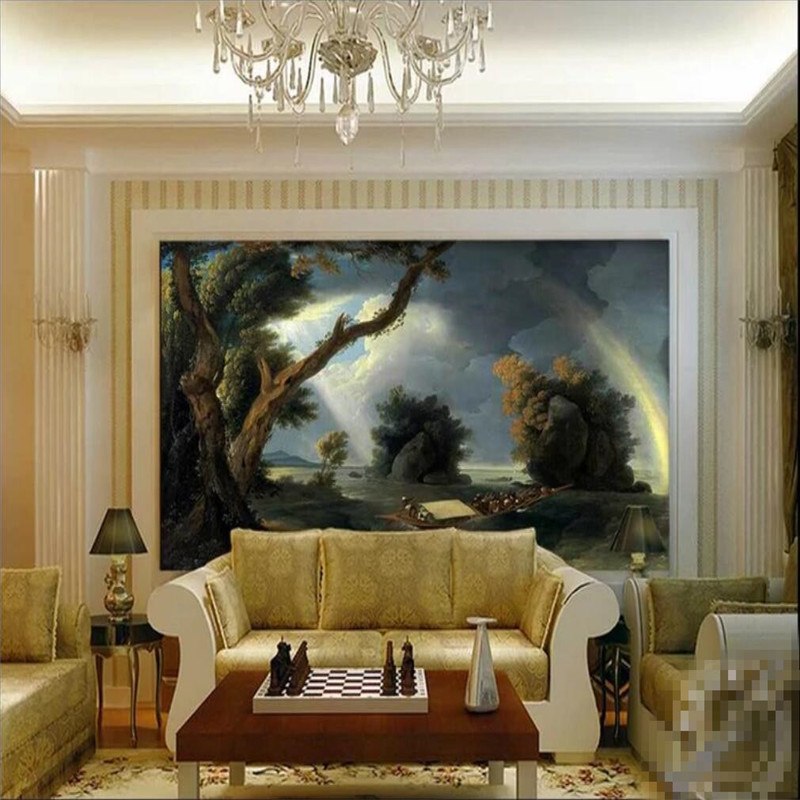 rainbow-under-the-storm-classical-background-wall-large-high-grade-wall-cloth-wallpaper-mural-photo-wall-papier-peint