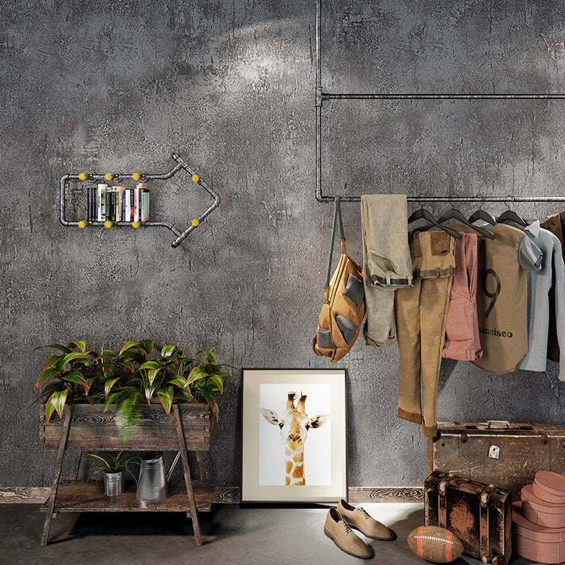 retro-nostalgic-cement-gray-pvc-exfoliator-waterproof-wallpaper-restaurant-clothing-store-wallpaper-living-room-papel-de-parede