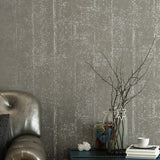 Retro-Plain-Solid-Color-Silver-Gray-Striped-Wallpaper