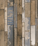 Wood Grain Striped Wallpaper-Blue (5.3 ㎡)