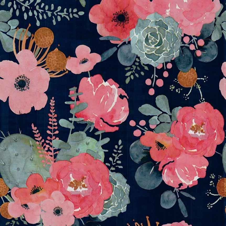 Moody botanical wallcovering for feature walls