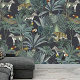 custom-mural-retro-animal-medieval-vintage-wall-covering-hotel-guesthouse-wallpaper-zebra-peacock-parrot-stickers-decoration-papier-peint