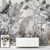 custom-3d-wallpaper-mural-black-and-white-retro-tropical-plants-wallpapers-for-living-room-background-wall-stickers-home-decor-papier-peint