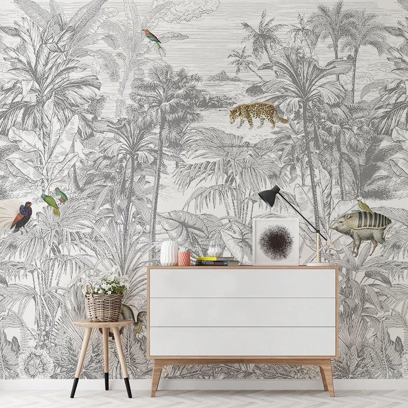custom-3d-wallpaper-mural-retro-tropical-rainforest-southeast-asian-plants-living-room-sofa-hand-painted-background-wall-papier-peint