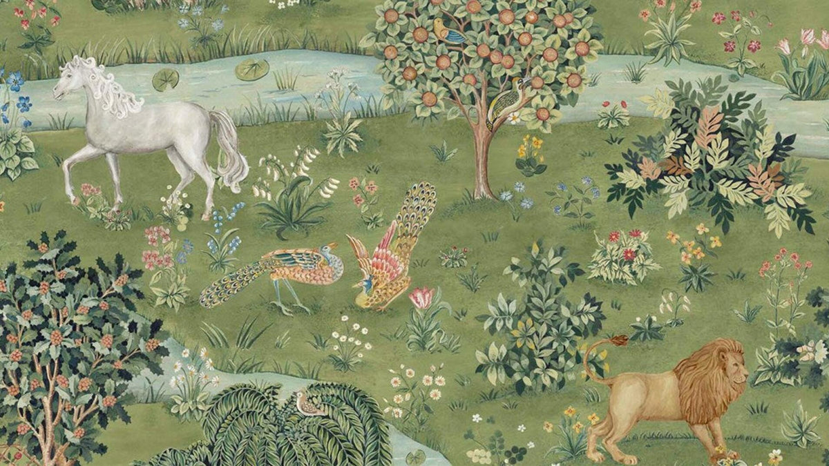 Custom Wallpaper Mural Pastoral Scenery and Animals | BVM Home