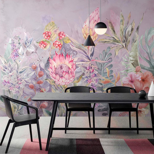 1005004164759910-1 ㎡custom-idyllic-watercolor-flowers-tropical-plants-wall-painting-photo-murals-wallpaper-living-room-bedroom-home-decor-papier-peint