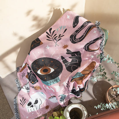 retro-boho-tarot-cotton-linen-blanket-sofa-towel-knit-thickened-warm-pad-mat-bohemian-throw-travel-bedspread-sofa-cover-blankets-tapestry