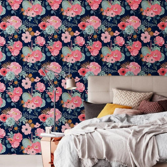 Moody botanical wallcovering for feature walls