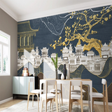 custom-mural-wallpaper-3d-living-room-bedroom-home-decor-wall-painting-papel-de-parede-papier-peint-chinese-style-golden-lines-landscape-buildings-cherry-blossoms