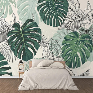self-adhesive-wallpaper-modern-tropical-plant-photo-wall-murals-living-room-bedroom-waterproof-canvas-home-decor-papel-de-parede-papier-peint