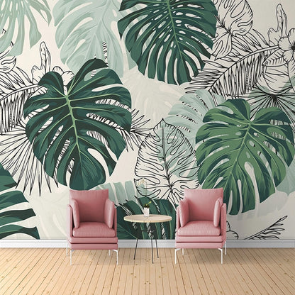 self-adhesive-wallpaper-modern-tropical-plant-photo-wall-murals-living-room-bedroom-waterproof-canvas-home-decor-papel-de-parede-papier-peint