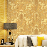 temple-taj-mahal-elephant-palm-trees-tropical-wallpaper-metallic-shimmer-southeast-asia-thai-style-background-wall-paper