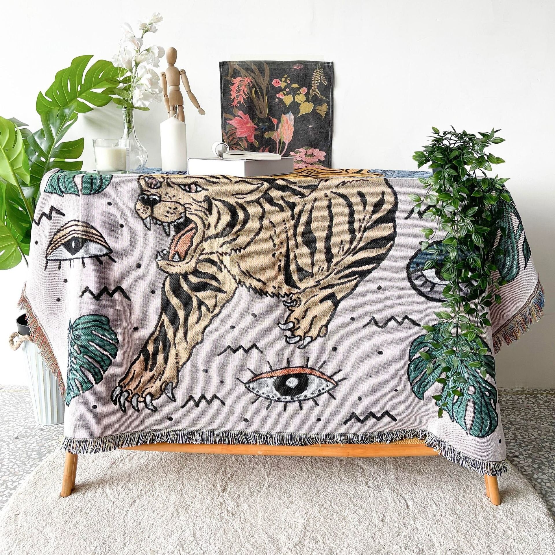 Tiger woven throw clearance