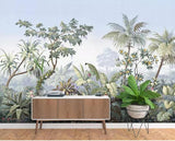 wallpaper-european-retro-hand-drawn-garden-trees-rainforest-banana-coconut-tree-wallpaper-tv-background-3d-wallpaper