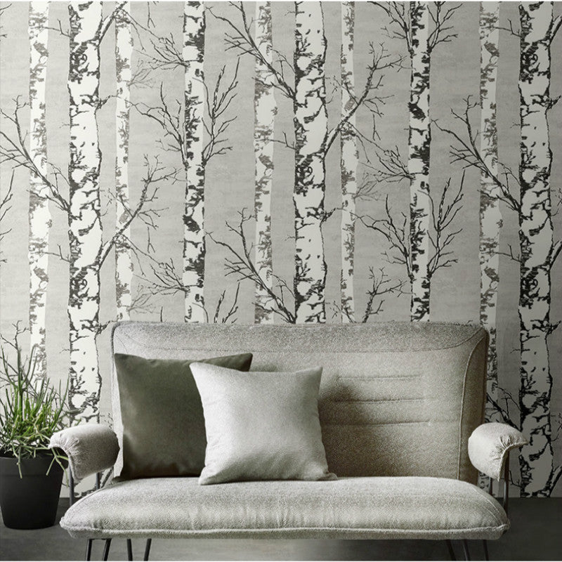 white-3d-forest-birch-tree-wallpaper-modern-vintage-retro-woods-jungle-wall-paper-bar-restaurant-feature-background-wall-decor