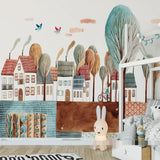 custom-large-mural-wallpaper-nordic-simple-happy-childhood-town-children-house-background-wall-wall-covering-papier-peint