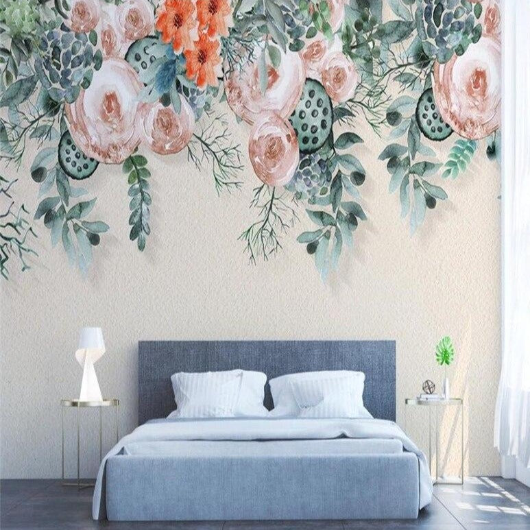 custom-mural-wallpaper-3d-living-room-bedroom-home-decor-wall-painting-papel-de-parede-papier-peint-American-hand-painted-rose-flower-vine