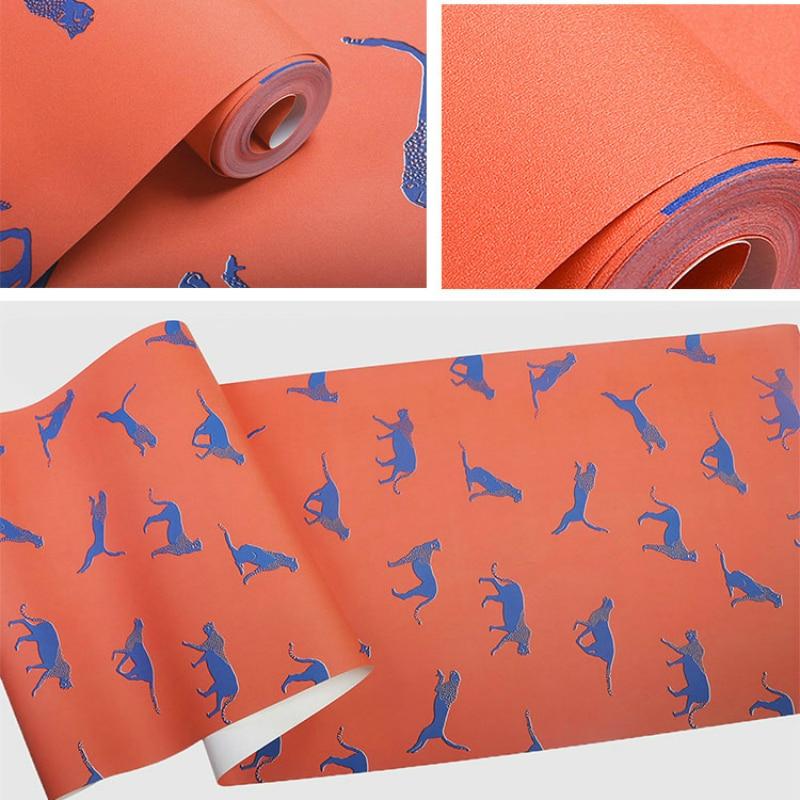 yellow-red-blue-grey-animal-pattern-wallpaper-for-kids-room-vinyl-bedroom-children-room-wall-paper-background-papier-peint