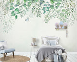 high-quality-papel-de-parede-3d-wallpaper-nordic-hand-painted-fresh-leaves-vine-sofa-tv-backdrop-wall-paper-mural