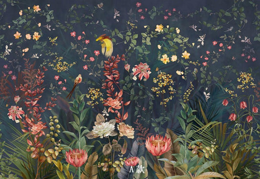 custom-wallpaper-mural-3d-american-retro-hand-painted-flowers-and-birds-hotel-restaurant-bedroom-living-room-sofa-tv-background-papier-peint
