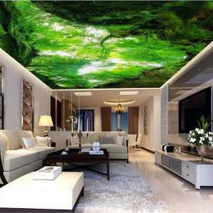 3d-visual-personality-wallpaper-looking-up-fresh-air-woods-zenith-decorative-painting-backdrop-wallpaper-for-walls-3-d