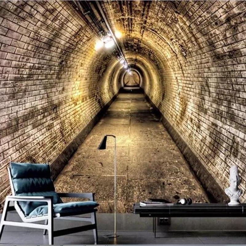 3d-wall-wallpaper-custom-wall-sticker-industrial-wind-tunnel-brick-wall-tunnel-background-wallpaper-3d-on-the-wall