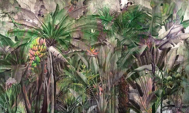 custom-mural-wallpaper-papier-peint-papel-de-parede-wall-decor-ideas-for-bedroom-living-room-dining-room-wallcovering-hand-painted-tropical-rainforest-banana-leaves