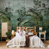 custom-mural-wallpaper-papier-peint-papel-de-parede-wall-decor-ideas-for-bedroom-living-room-dining-room-wallcovering-Southeast-Asian-forest-monkey-animal