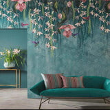 custom-mural-wallpaper-papier-peint-papel-de-parede-wall-decor-ideas-for-bedroom-living-room-dining-room-wallcovering-American-retro-plant-leaf-flowers-vine