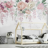 custom-mural-wallpaper-papier-peint-papel-de-parede-wall-decor-ideas-for-bedroom-living-room-dining-room-wallcovering-floral-Hand-painted-vintage-roses-fashion-kids-wallpaper