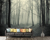 custom-mural-wallpaper-papier-peint-papel-de-parede-wall-decor-ideas-for-bedroom-living-room-dining-room-wallcovering-Nature-Landscape-retro-nostalgic-morning-hazy-forest-tree